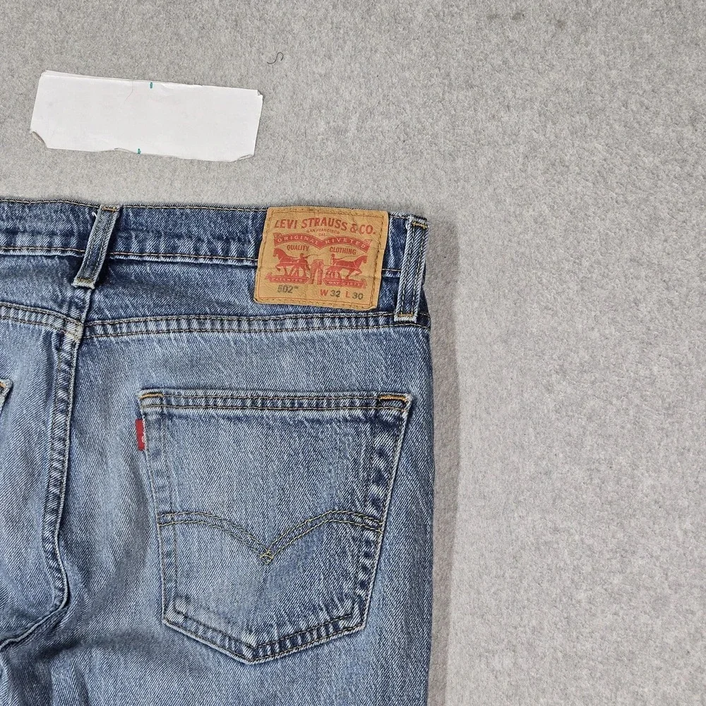 Levi's 502 Men Jeans 32X30 Blue Denim Straight Grunge 28